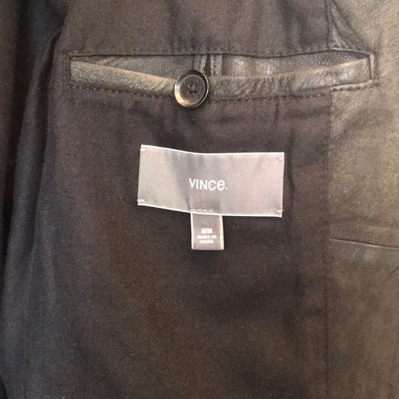 NWT Vince. Beautiful black leather Moto style jacket! - Picture 5 of 7